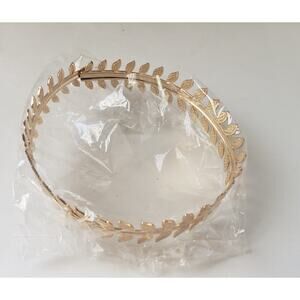Gold Toned Leaf Arm Band or Candle Decoration